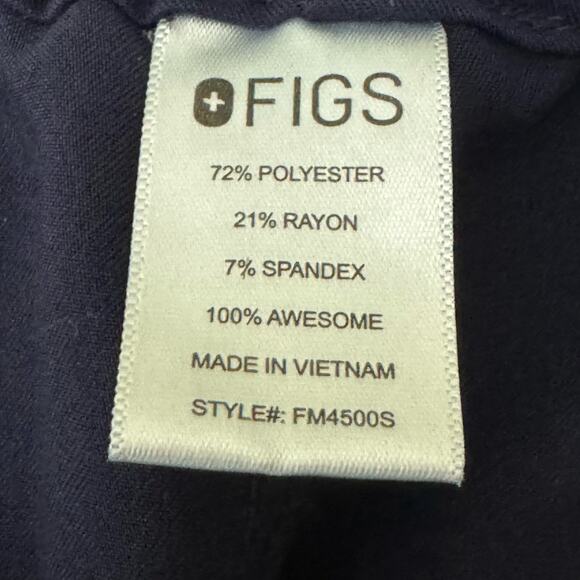 FIGS Scrub Pants Men XXL/S Dark Blue Side Pockets Straight Leg Elastic Waist - Picture 9 of 13